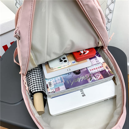 New Waterproof Nylon Backpack Men and Women Large Capacity Multi-pocket Travel Bag College Couples Schoolbag Book Mochila