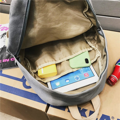 Women Canvas Backpack Female Large capacity travel bag Student School Bag for Teenager Girls Shoulder Bags Ladies Mochila