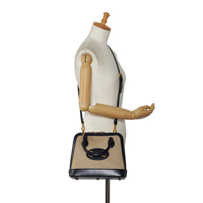 Gucci Horsebit 1955 Top Handle Small Beige Canvas