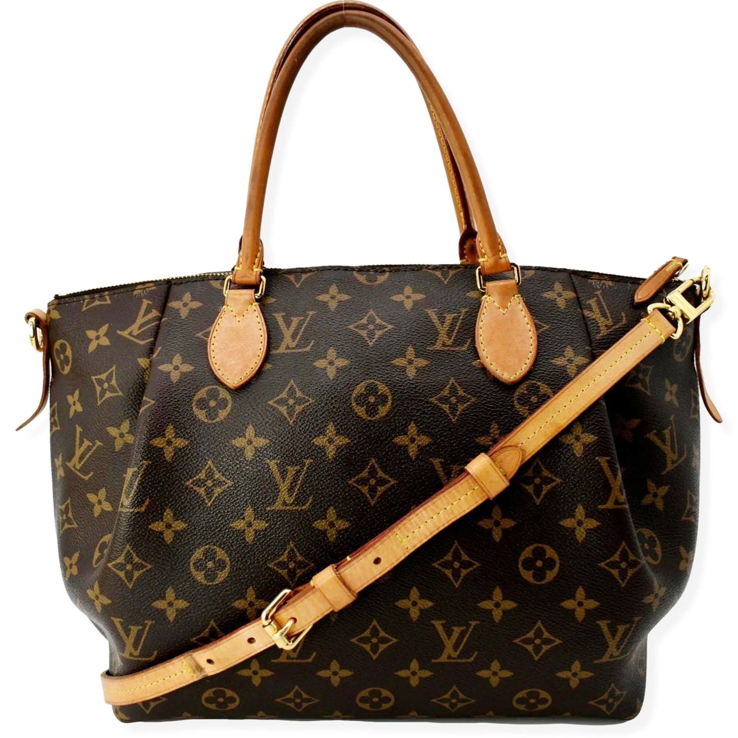 LOUIS VUITTON Turenne MM Monogram Canvas 2 Way Shoulder Bag Brown