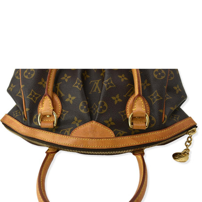 LOUIS VUITTON Tivoli PM Monogram Canvas Satchel Bag Brown