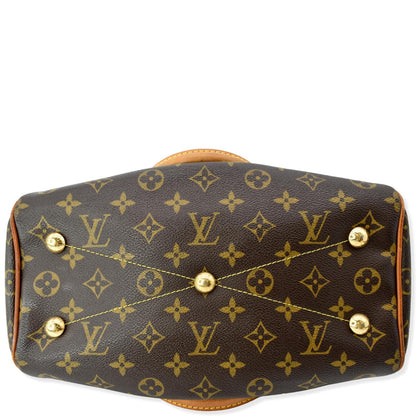 LOUIS VUITTON Tivoli PM Monogram Canvas Satchel Bag Brown