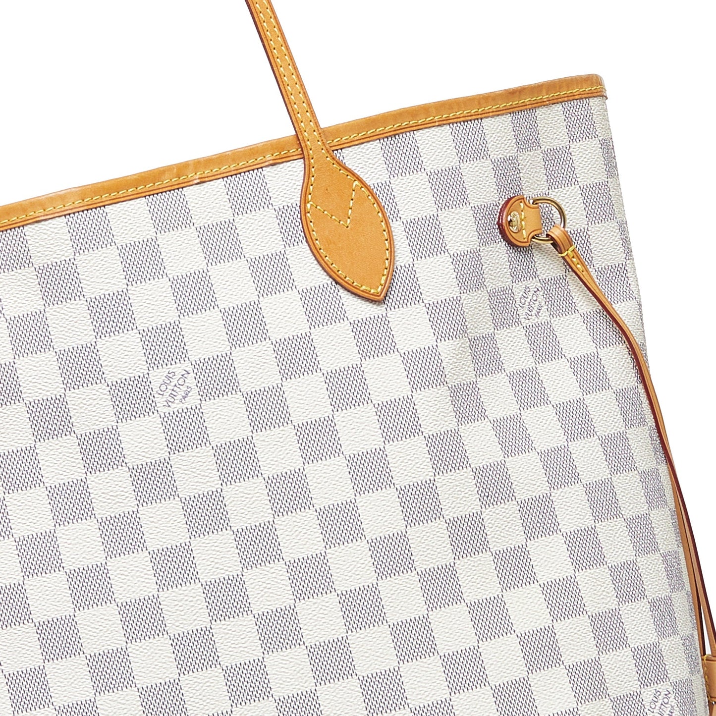 White Louis Vuitton Damier Azur Neverfull MM Tote Bag