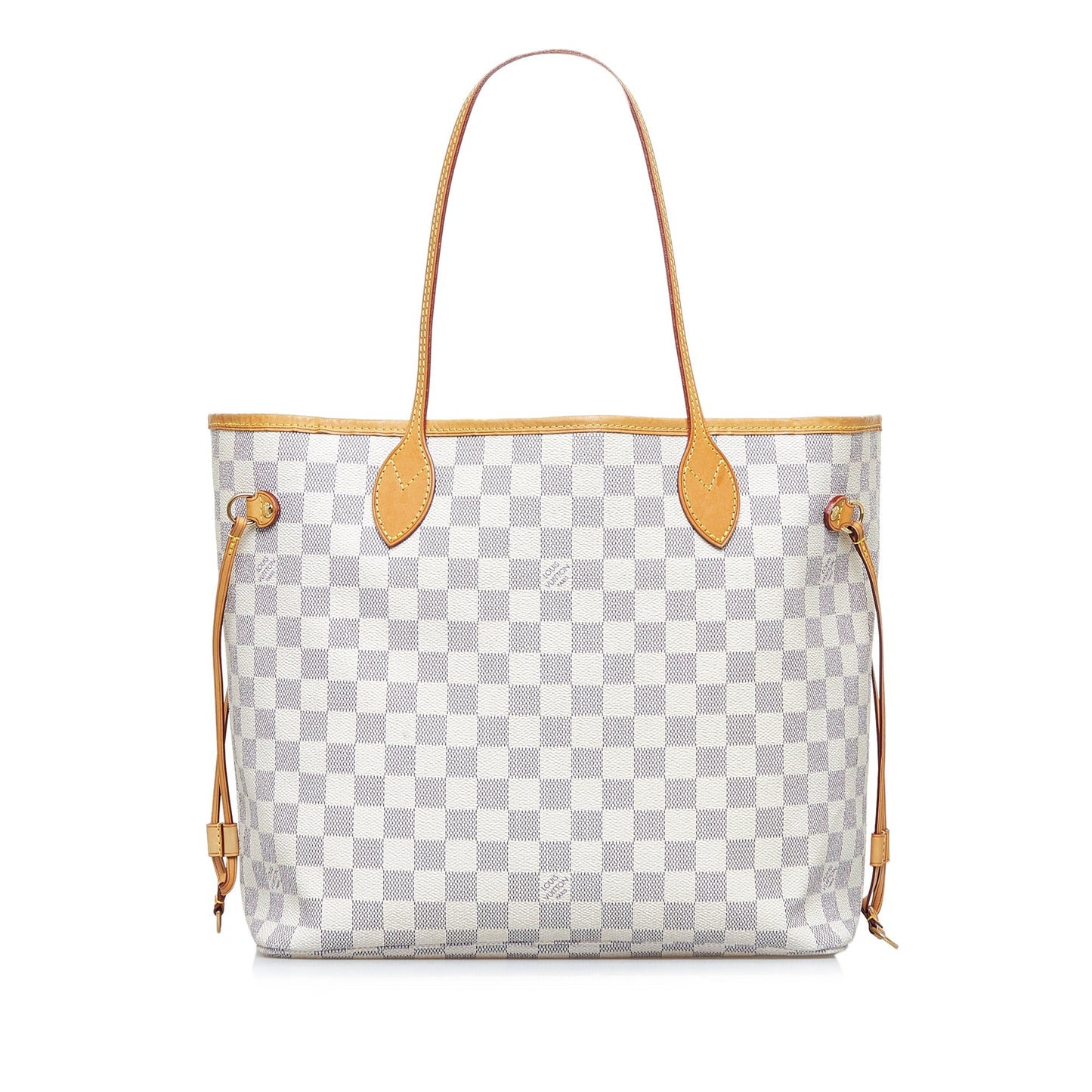 White Louis Vuitton Damier Azur Neverfull MM Tote Bag