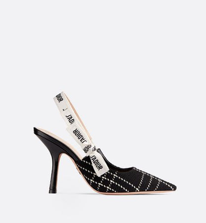 CHRISTIAN DIOR J'ADIOR CANVAS PRINTED SLINGBACK PUMPS