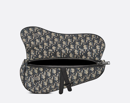 CHRISTIAN DIOR OBLIQUE JACQUARD SADDLE BAG