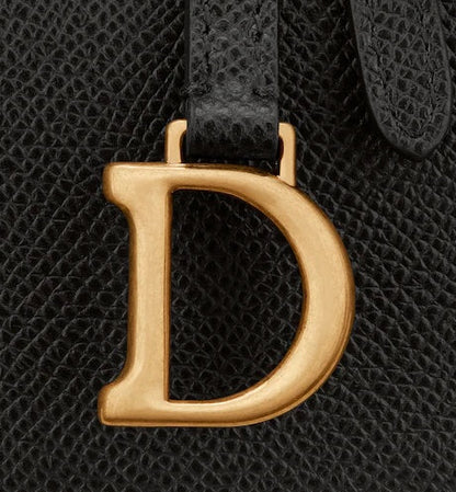 CHRISTIAN DIOR GRAINED CALFSKIN SADDLE BELT BAG