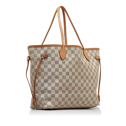 LOUIS VUITTON Damier Azur Neverfull MM Tote Bag