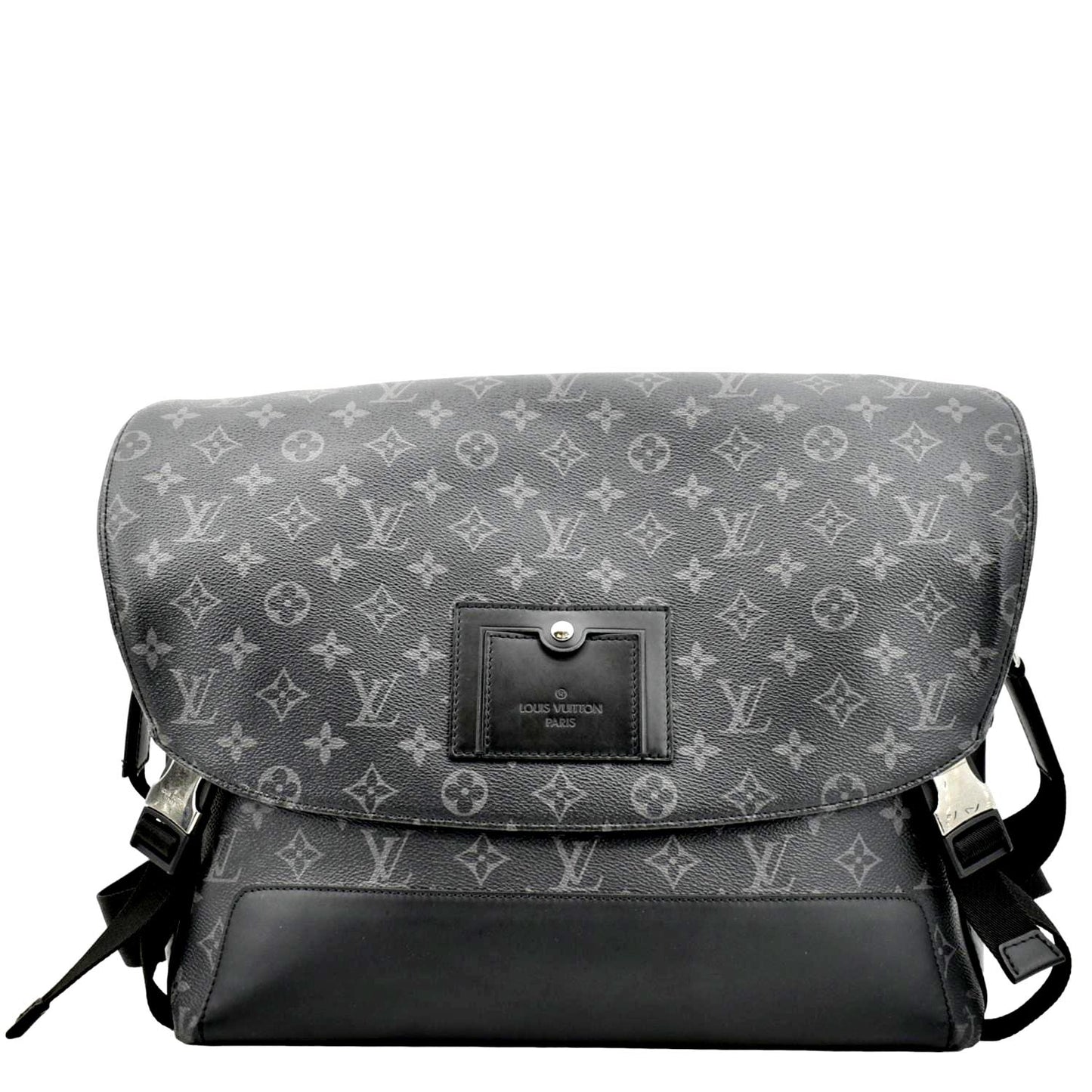 LOUIS VUITTON Voyager MM Monogram Eclipse Messenger Bag Black