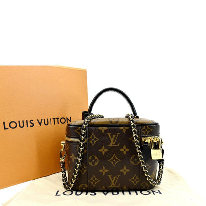 LOUIS VUITTON Vanity PM Monogram Reverse Canvas Crossbody Bag Brown