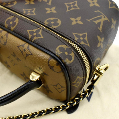 LOUIS VUITTON Vanity PM Monogram Reverse Canvas Crossbody Bag Brown