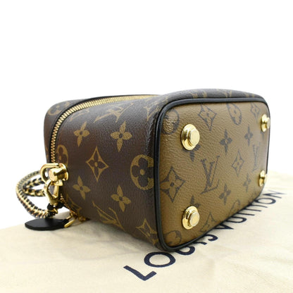 LOUIS VUITTON Vanity PM Monogram Reverse Canvas Crossbody Bag Brown