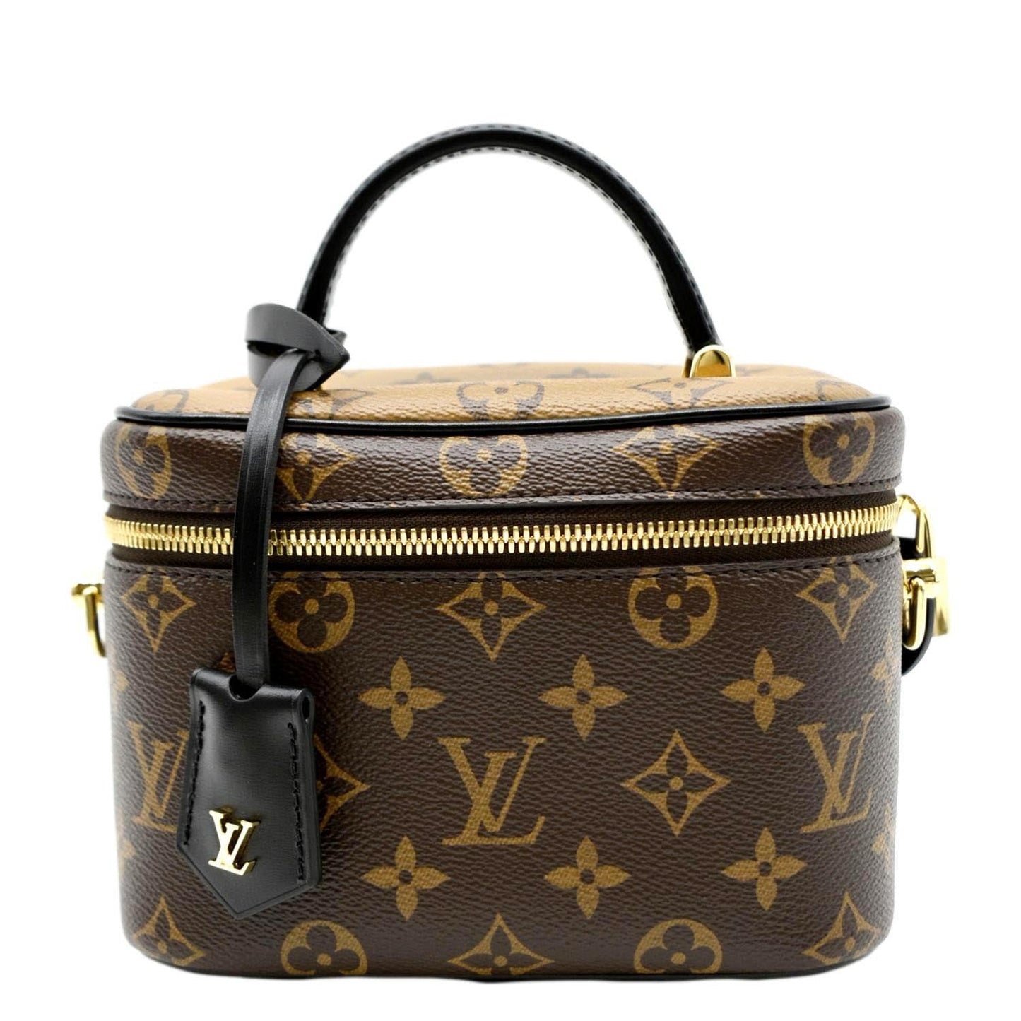 LOUIS VUITTON Vanity PM Monogram Reverse Canvas Crossbody Bag Brown