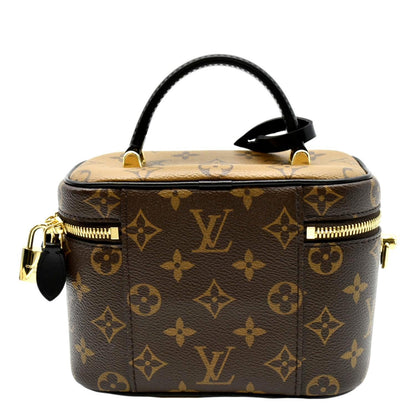 LOUIS VUITTON Vanity PM Monogram Reverse Canvas Crossbody Bag Brown