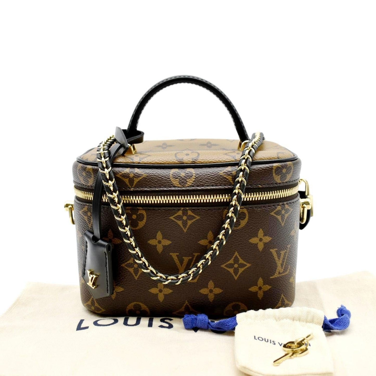 LOUIS VUITTON Vanity PM Monogram Reverse Canvas Crossbody Bag Brown