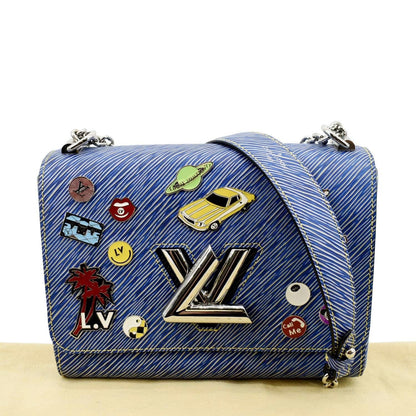 LOUIS VUITTON Twist  Denim Charms Epi Leather Crossbody Bag Blue