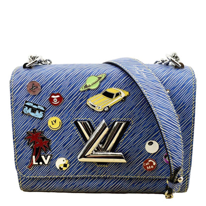 LOUIS VUITTON Twist  Denim Charms Epi Leather Crossbody Bag Blue