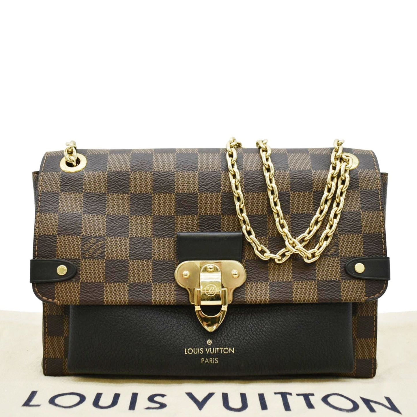 LOUIS VUITTON Vavin PM Damier Ebene Crossbody Bag Brown