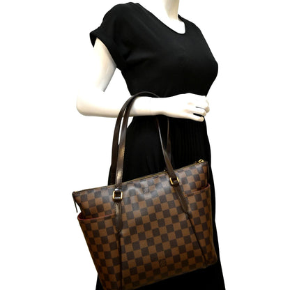 LOUIS VUITTON Totally PM Damier Ebene Tote Shoulder Bag Brown