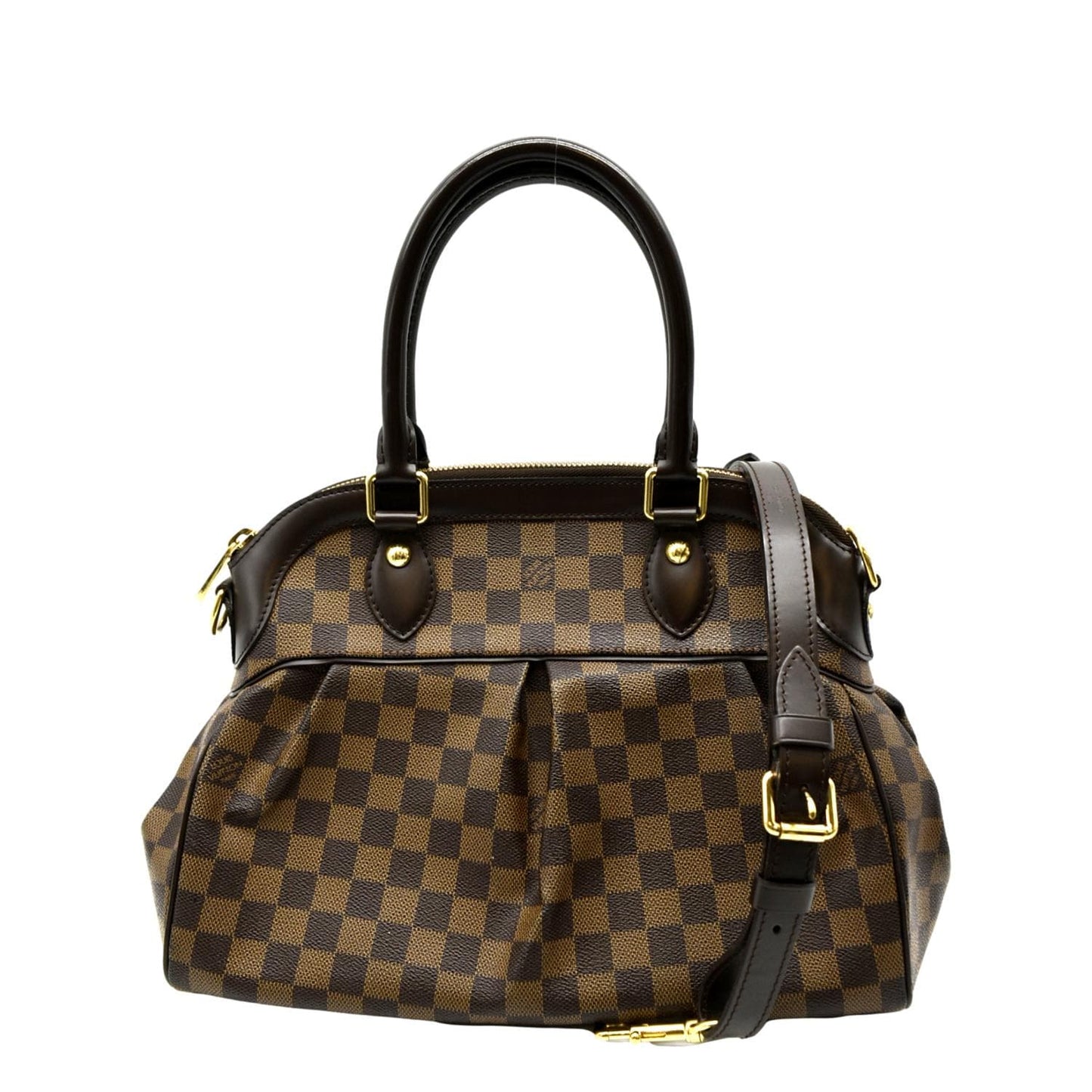 LOUIS VUITTON Trevi Damier Ebene 2way Shoulder Bag Brown