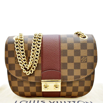 LOUIS VUITTON Wight Damier Ebene Shoulder Bag Brown