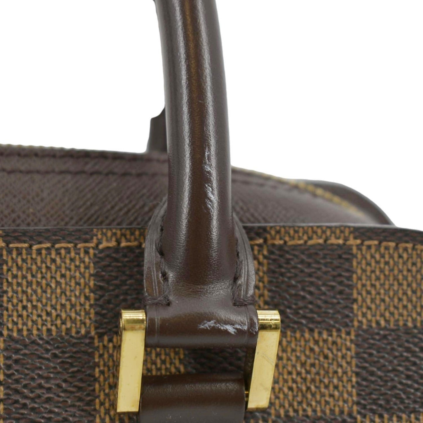 LOUIS VUITTON Triana Damier Ebene Shoulder Bag Brown