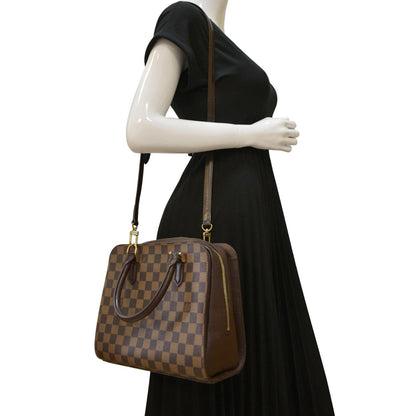 LOUIS VUITTON Triana Damier Ebene Shoulder Bag Brown