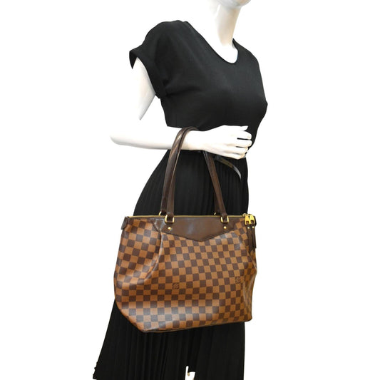 LOUIS VUITTON Westminster GM Damier Ebene Tote Shoulder Bag Brown