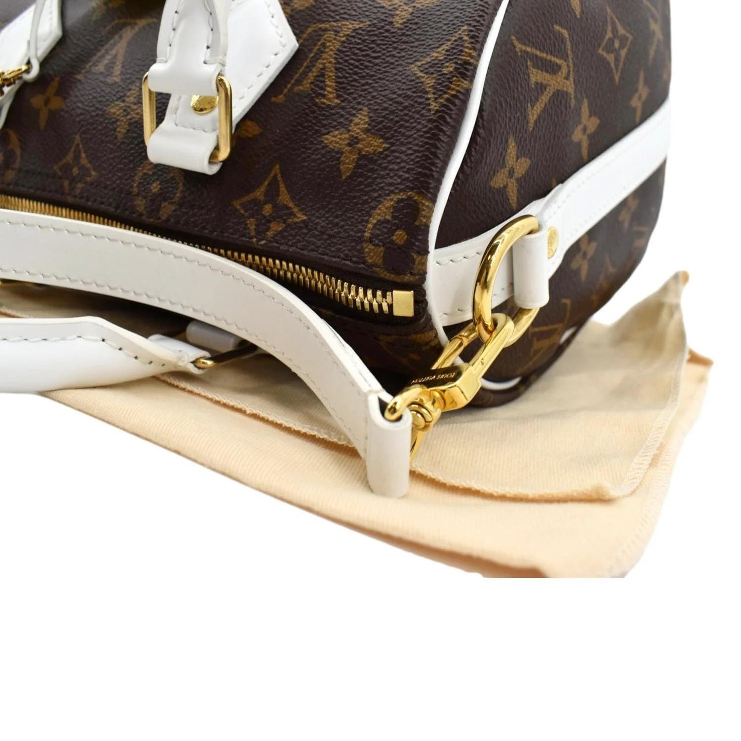 LOUIS VUITTON Women Speedy 25 Bandouliere Monogram Canvas Shoulder Bag Brown