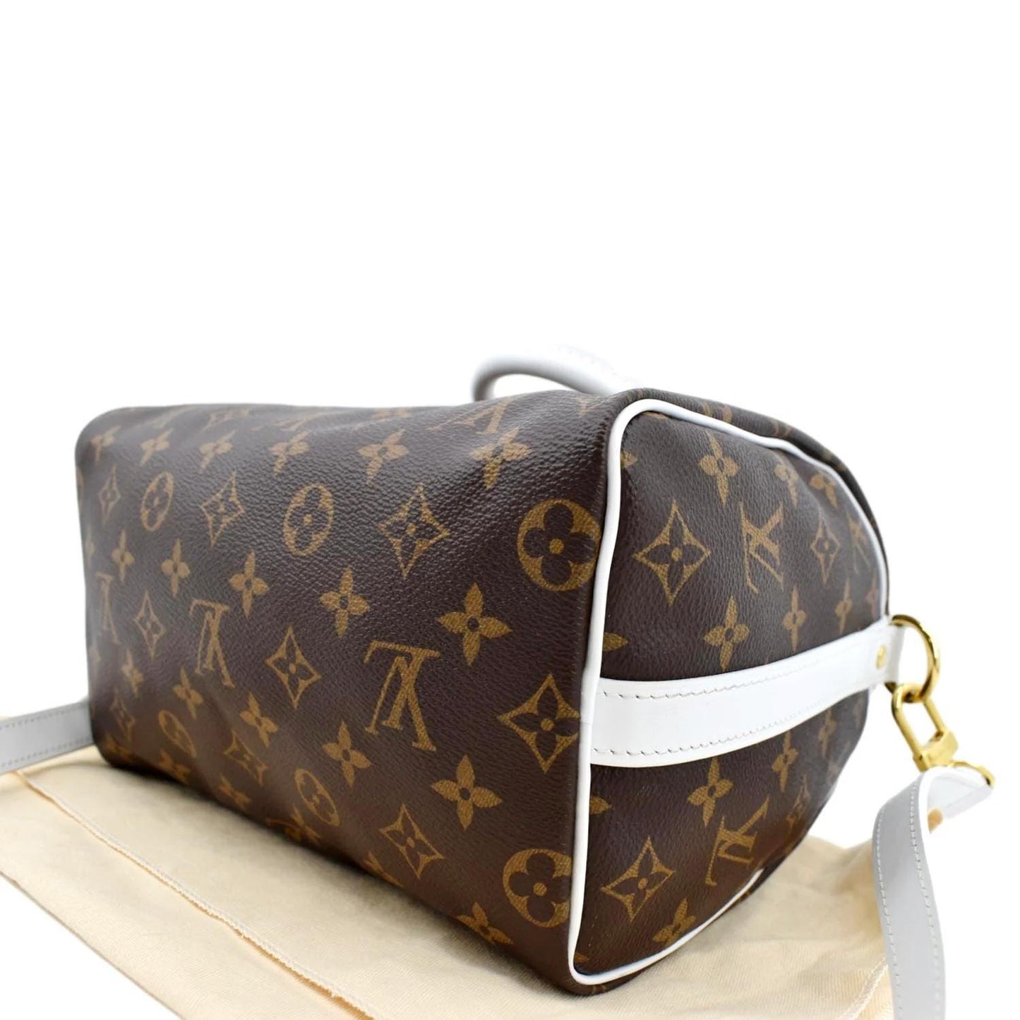 LOUIS VUITTON Women Speedy 25 Bandouliere Monogram Canvas Shoulder Bag Brown