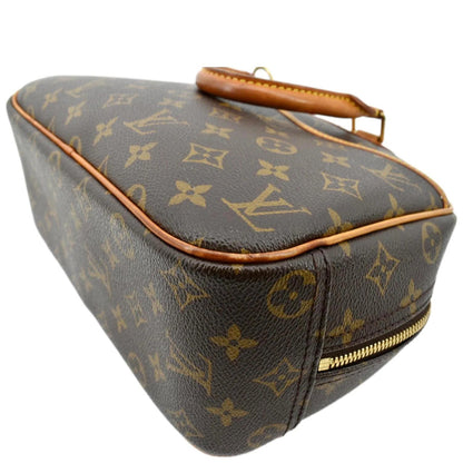 LOUIS VUITTON Trouville PM Monogram Canvas Satchel Bag Brown