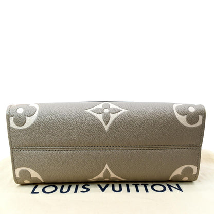 LOUIS VUITTON Women Onthego PM Bicolor Monogram Empreinte Crossbody Bag Cream