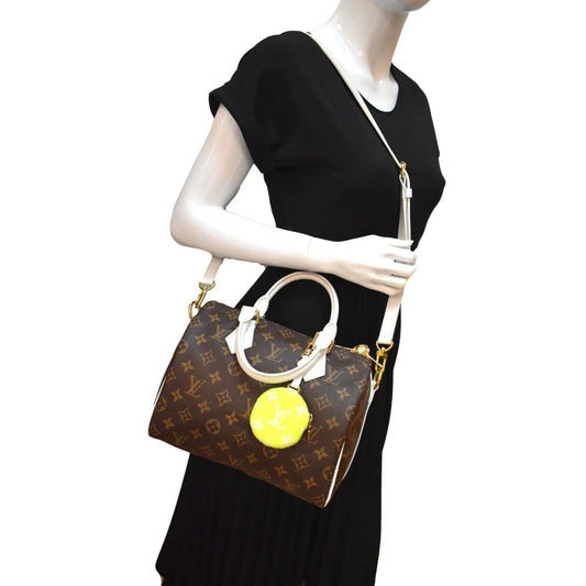 LOUIS VUITTON Women Speedy 25 Bandouliere Monogram Canvas Shoulder Bag Brown