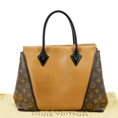 LOUIS VUITTON W PM Monogram Cuir Orfevre Tote Bag Safran