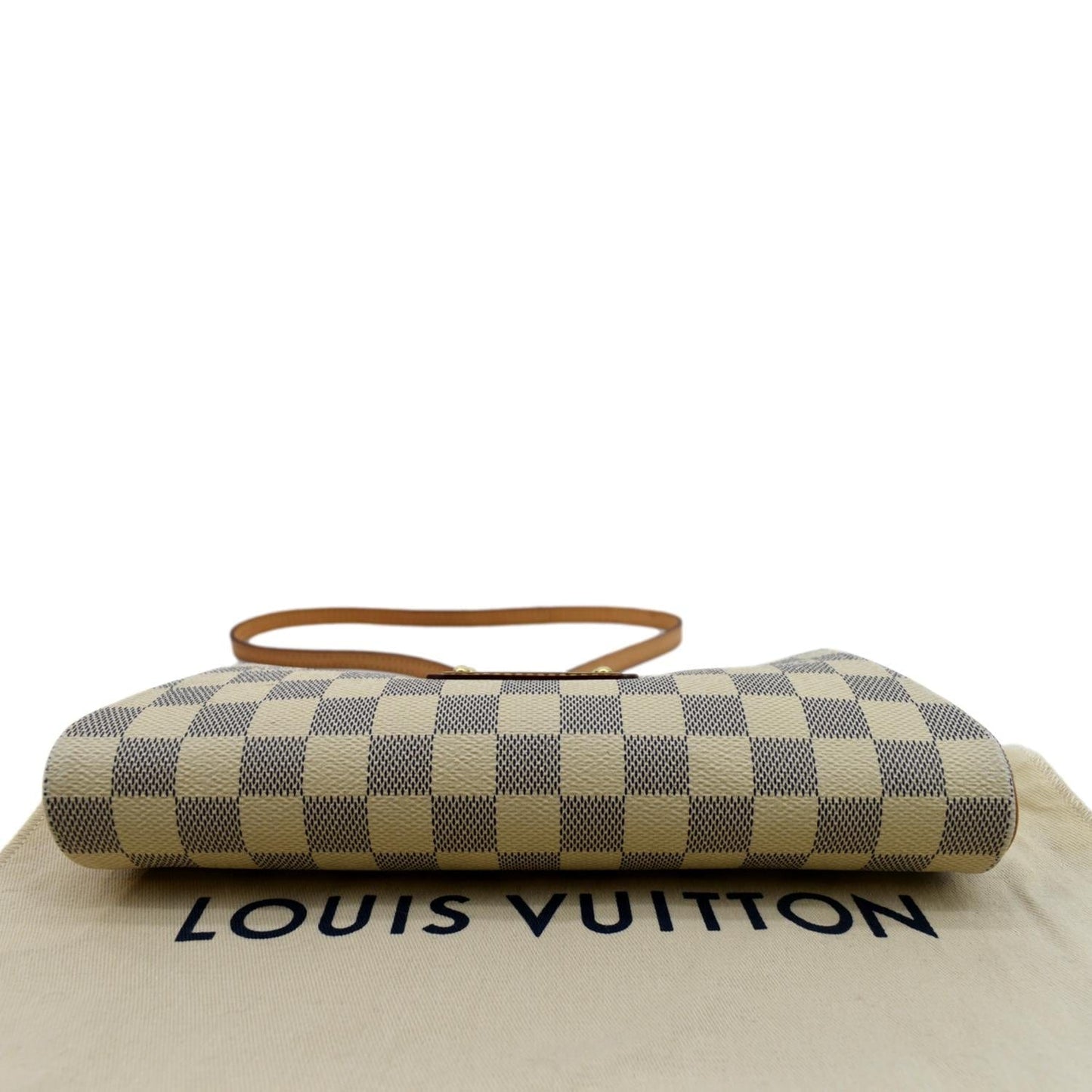 LOUIS VUITTON Women Pochette Eva Damier Azur Clutch Bag White