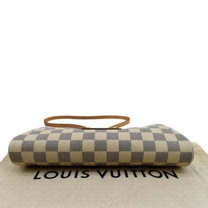 LOUIS VUITTON Women Pochette Eva Damier Azur Clutch Bag White