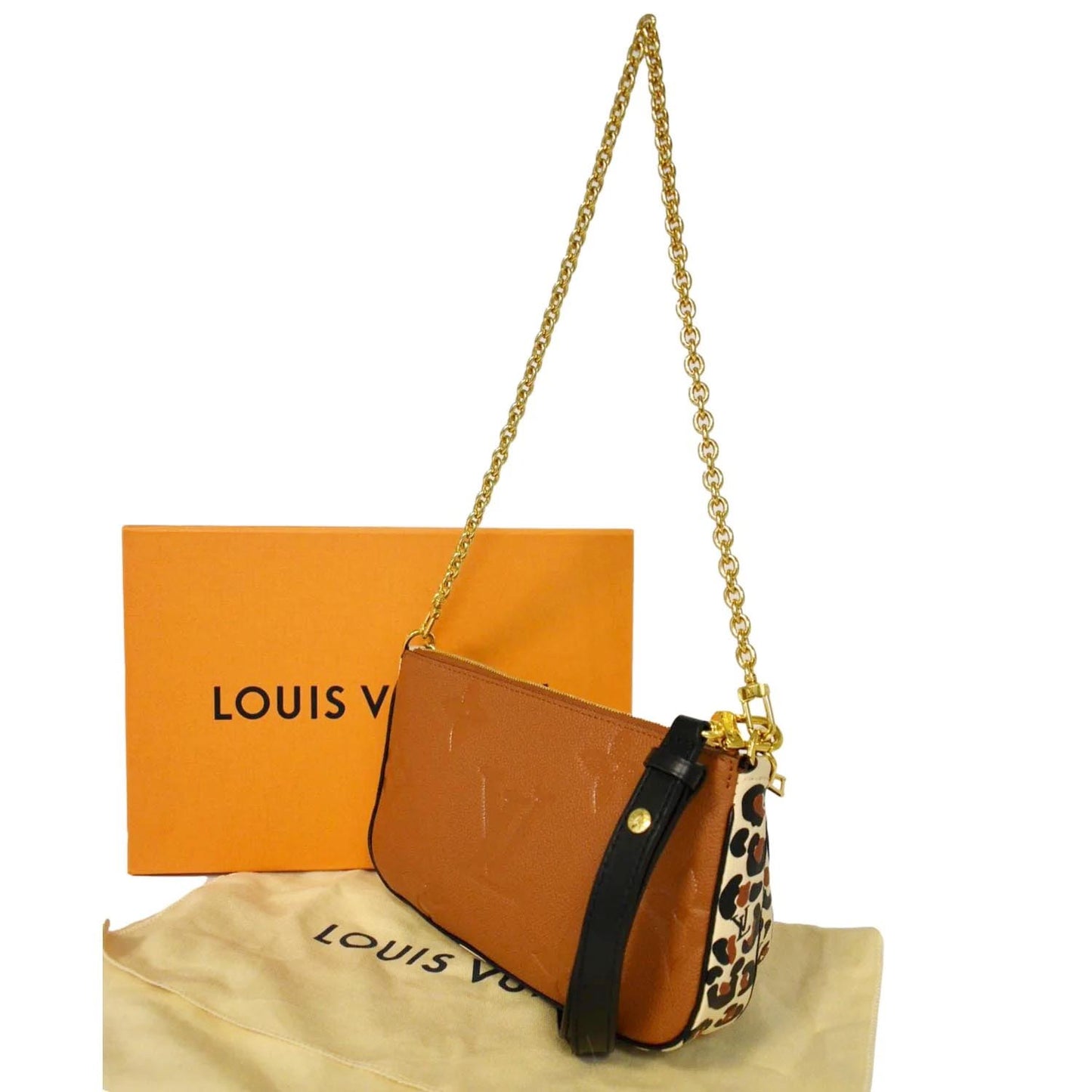 LOUIS VUITTON Wild at Heart Multi Pochette Accessoires Shoulder Bag Caramel