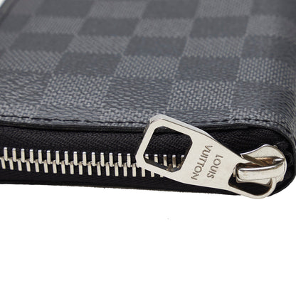 LOUIS VUITTON Damier Graphite Vertical Zippy Wallet Long Wallets