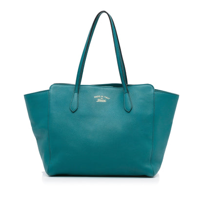 Blue Gucci Medium Swing Tote