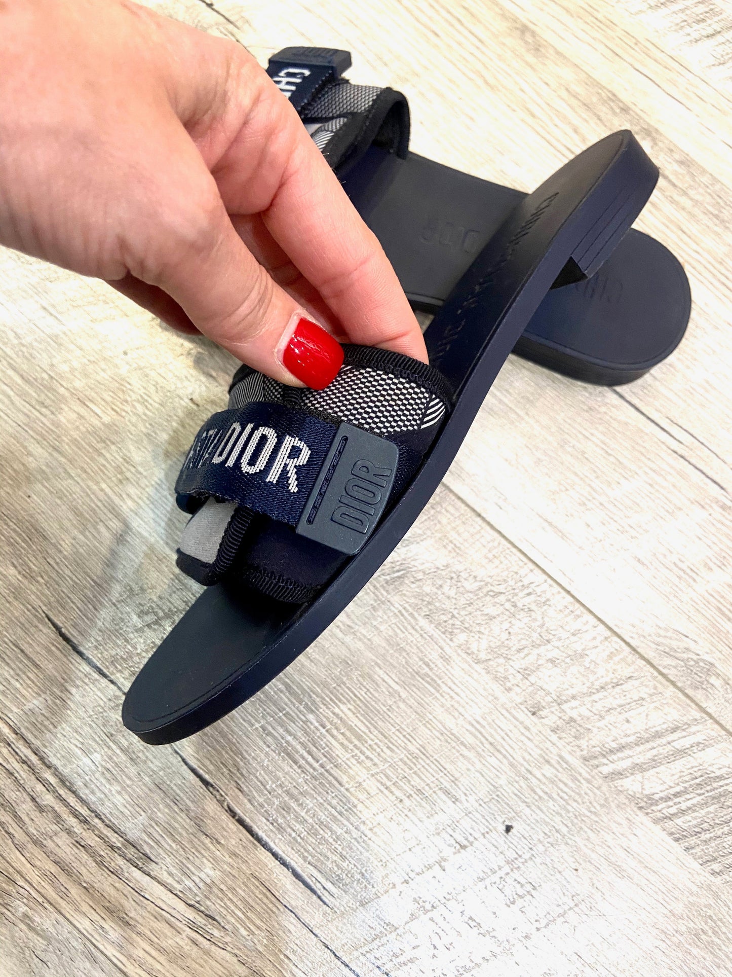 CHRISTIAN DIOR DIO(R)EVOLUTION SLIDE SANDALS