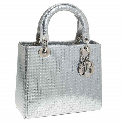 Christian Dior Lady Dior Bag Micro Cannage Metallic Calfskin Medium