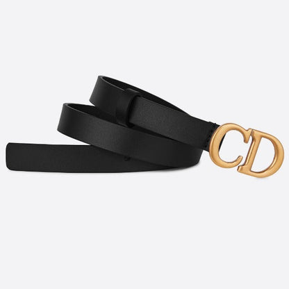 Christian Dior Logo Calfskin Saddle Belt