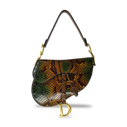 Christian Dior Python saddle bag