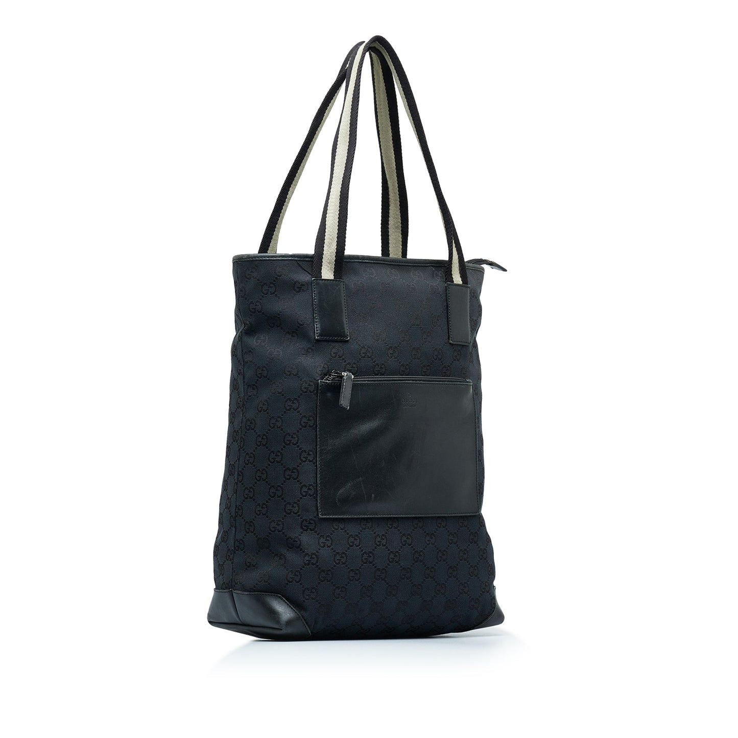 Black Gucci GG Canvas Web Tote