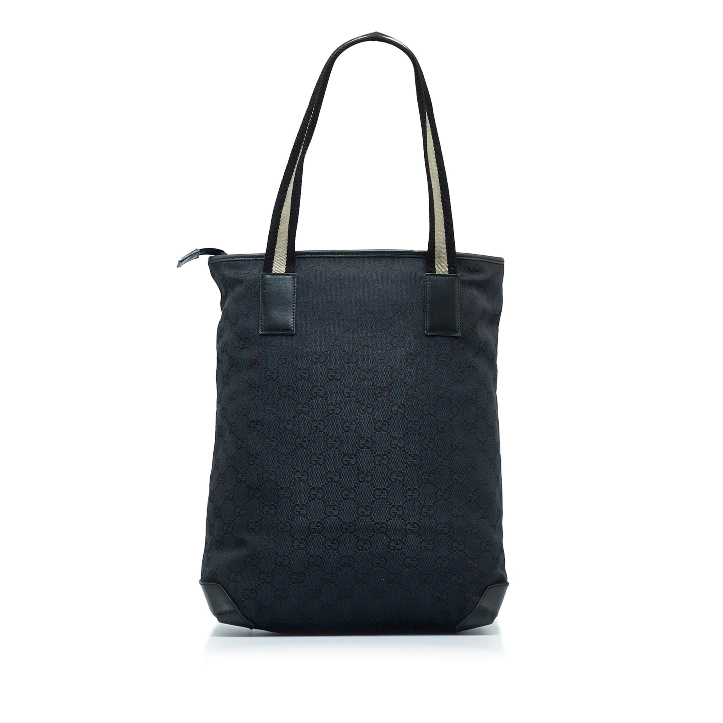 Black Gucci GG Canvas Web Tote