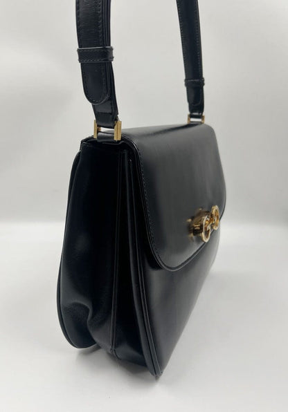 Stunning Vintage Gucci Box Bag - Black Leather