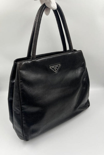 Prada Black Leather Tote