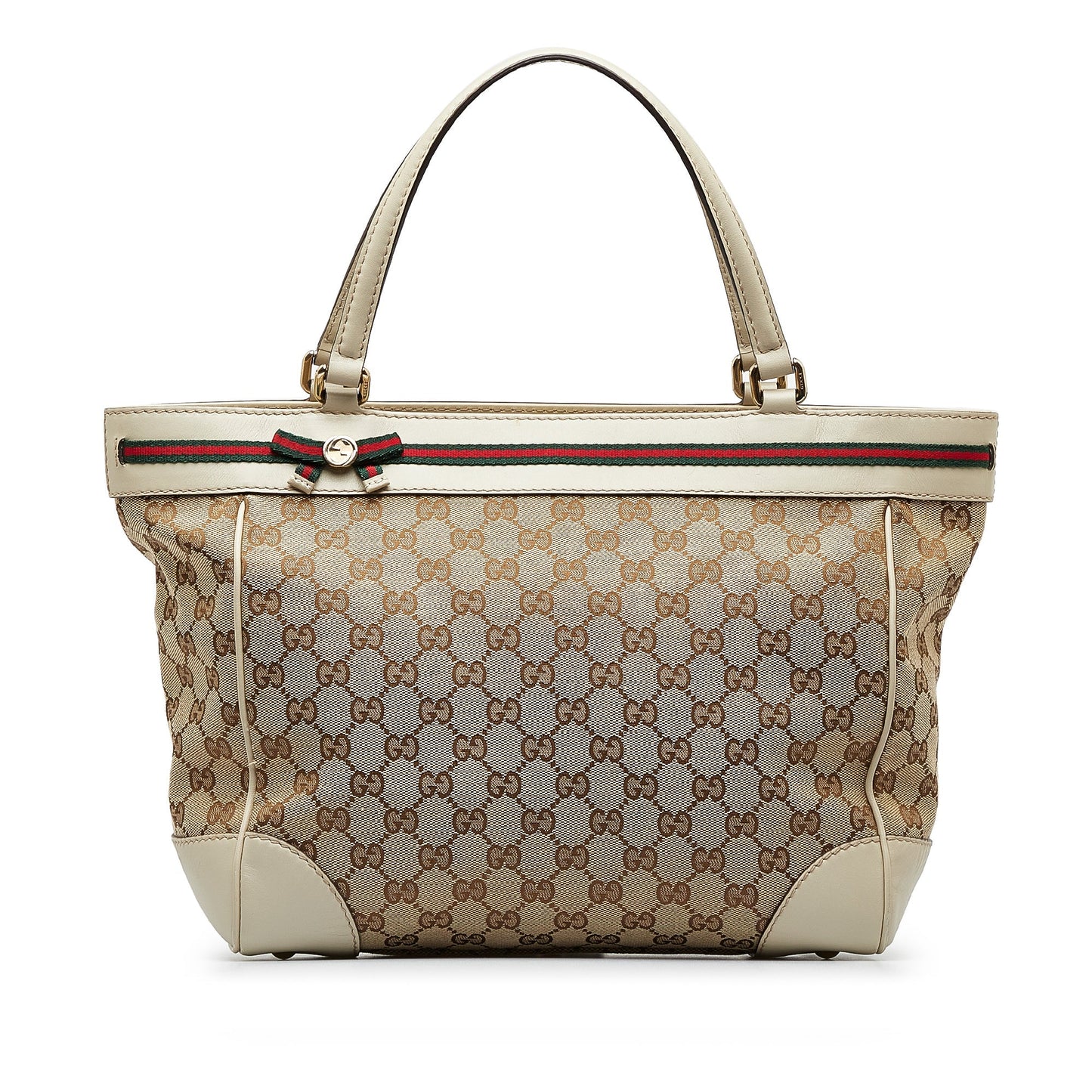 Tan Gucci GG Canvas Mayfair Tote Bag