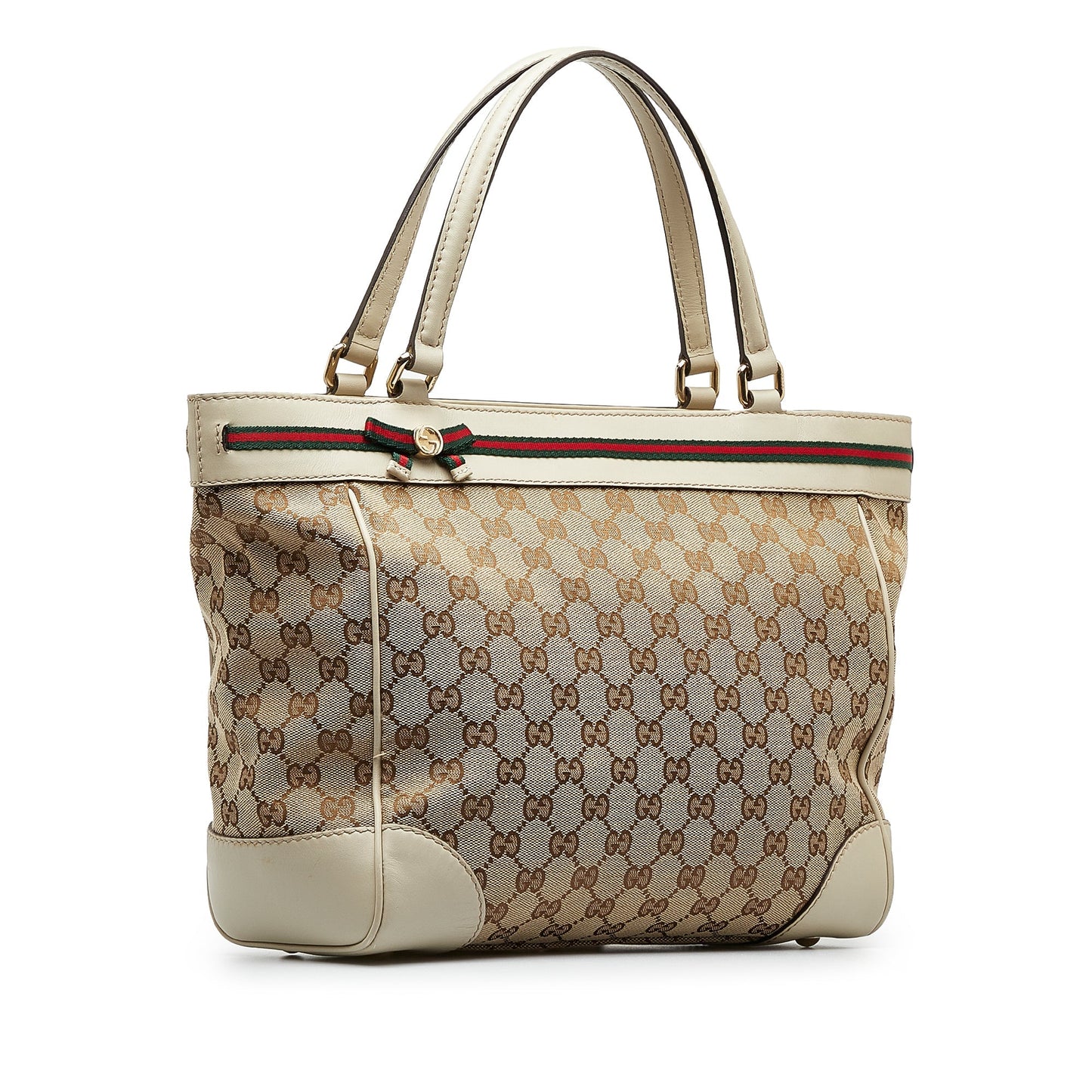 Tan Gucci GG Canvas Mayfair Tote Bag