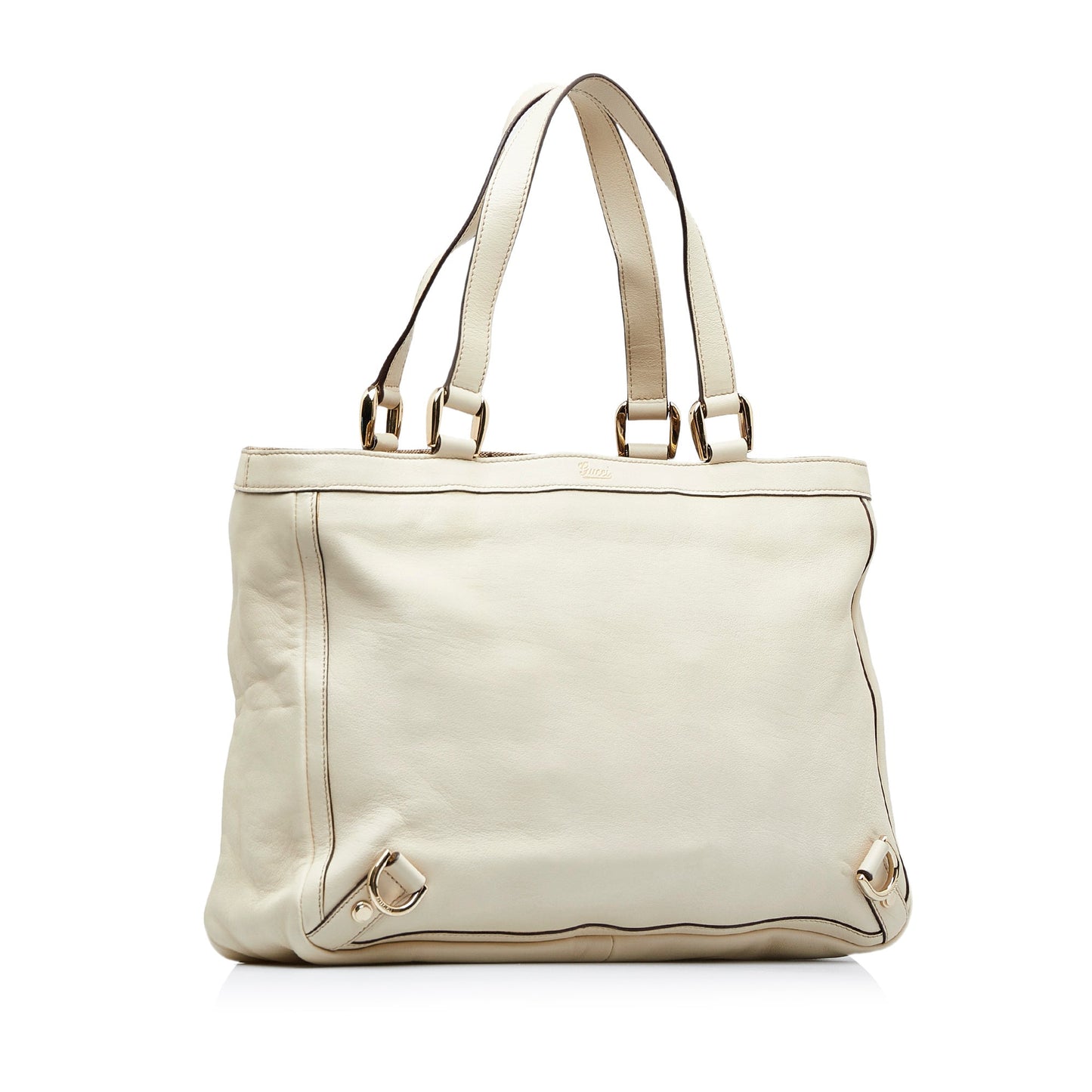 White Gucci Abbey D-Ring Tote